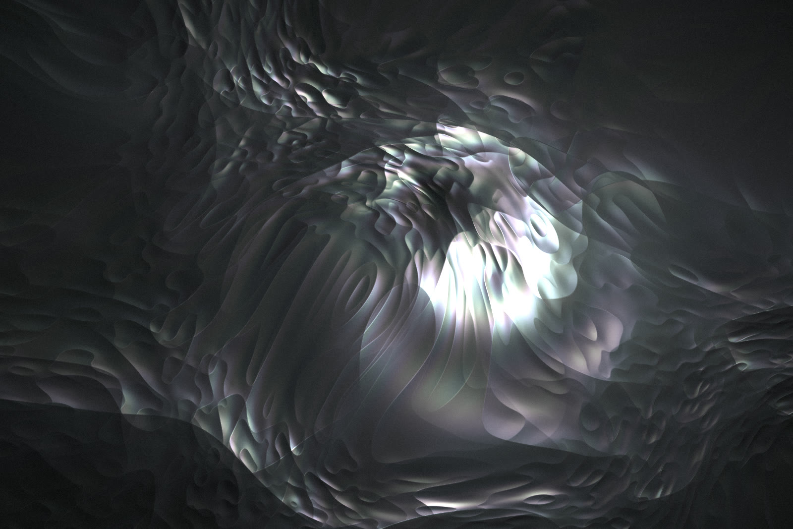 Black chrome surface with a faint iridescent sheen